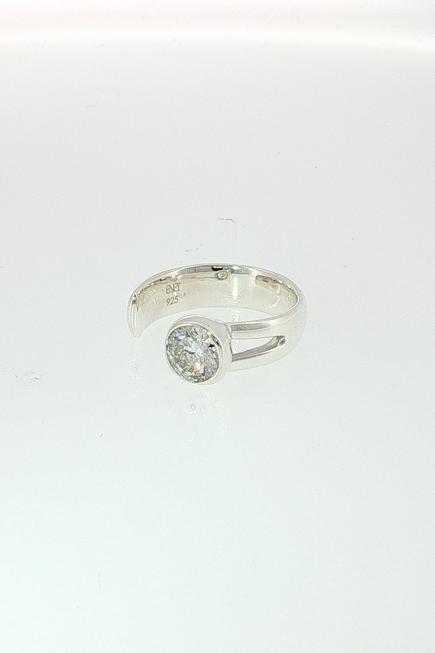 エネイ/ENEYの【受注生産】MINORI SV925 ダイヤモンドオープンリング(シルバー/034-01-2)