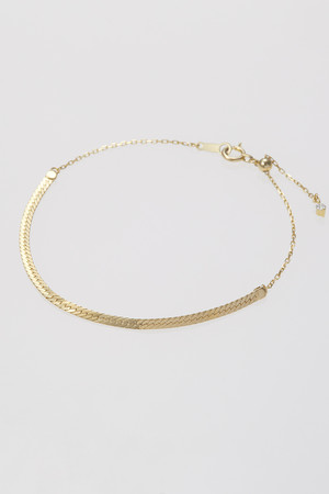 エネイ/ENEYのHERRINGBONE K18 チェーンブレスレット(150300/150302)