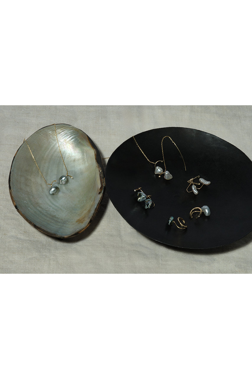 himie ケシパール　ボールチェーンピアス Keshi pearl ball chain pierced earrings / ケシパール