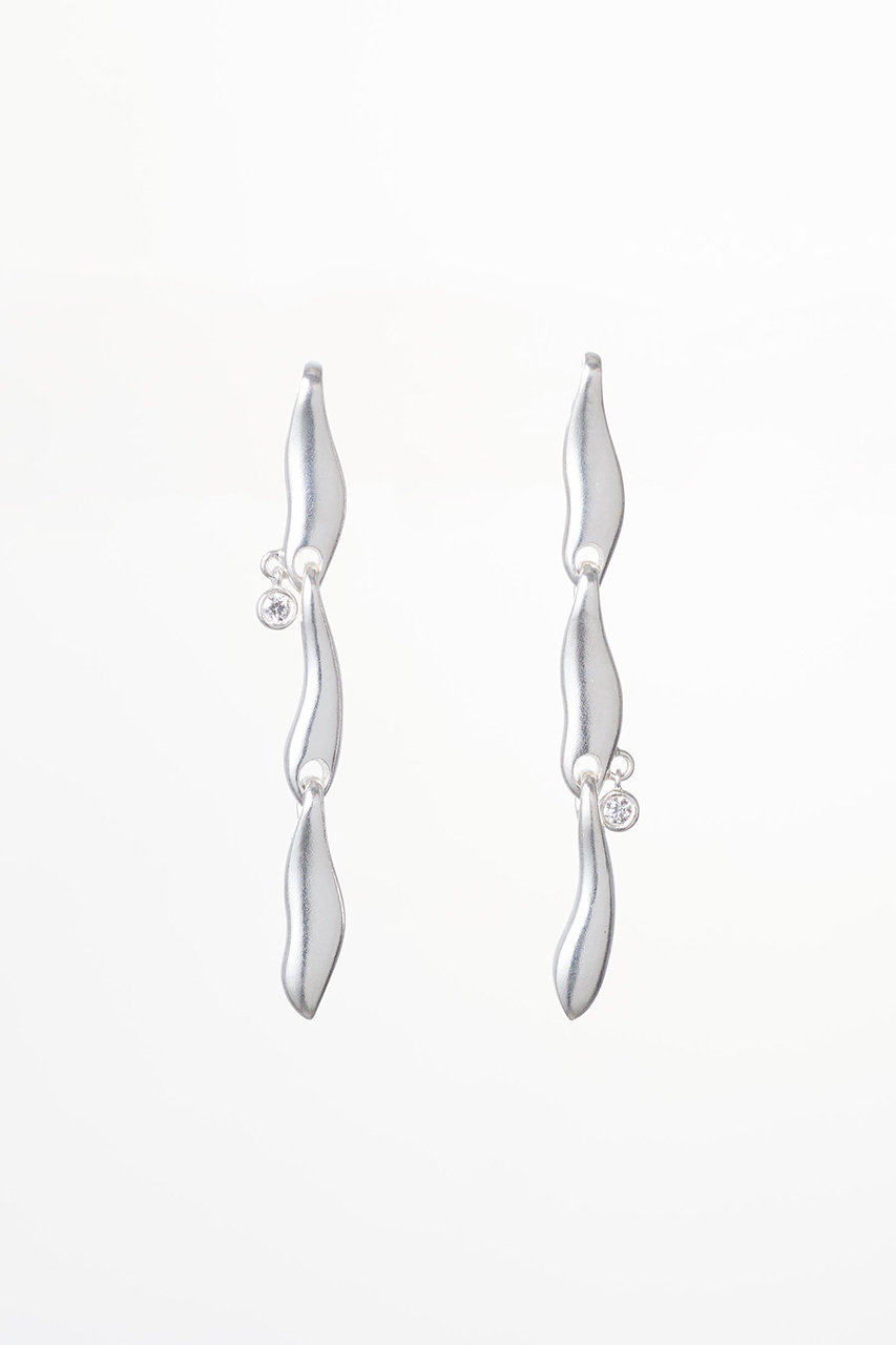 ENEY 【FLOW】 SV925 アシンメトリーピアス (シルバー, F) エネイ ELLE SHOP