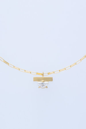 エネイ/ENEYの【受注生産】HALF MOON  K18YGネックレス(150200/150201)