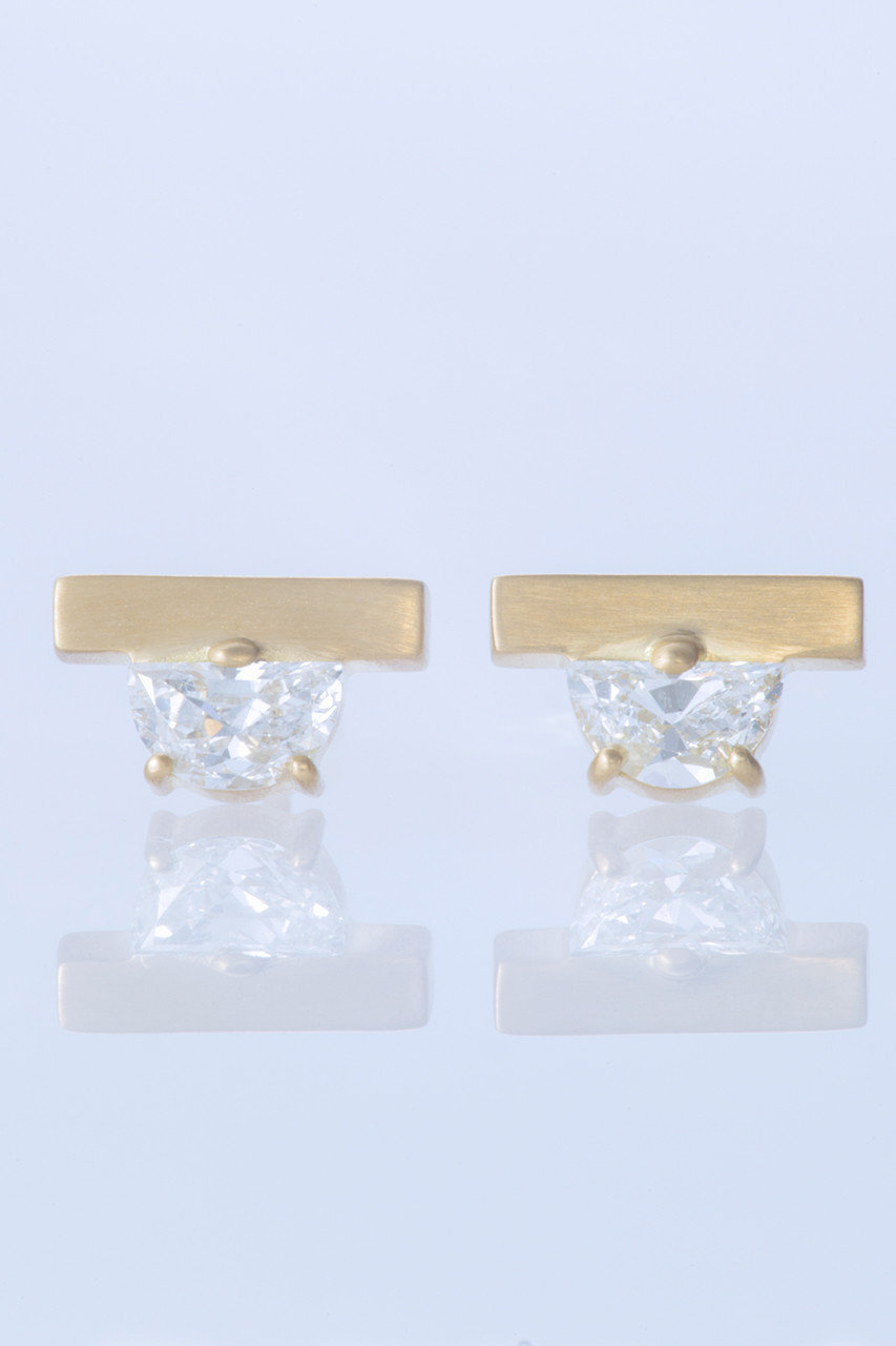 エネイ/ENEYの【受注生産】HALF MOON  K18YG　ピアス(ゴールド/001-03-1-00)