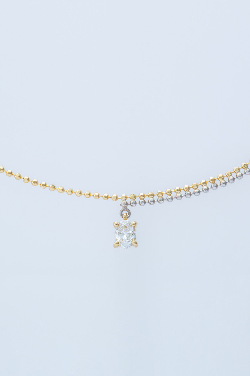エネイ/ENEYの【受注生産】PIXEL0.1カラットオーバルチェーンネックレス(ゴールド/シルバー/002-02-3-00)