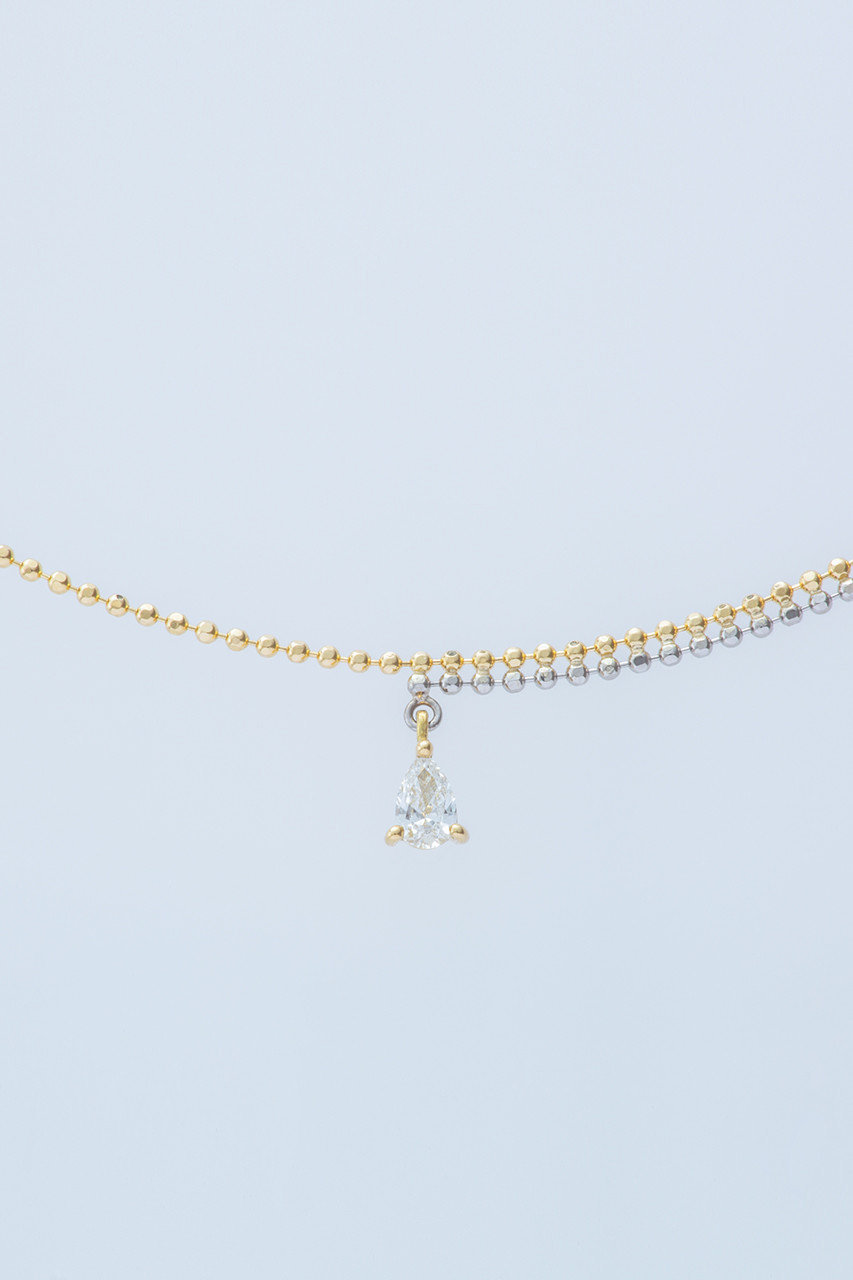 エネイ/ENEYの【受注生産】PIXEL0.1カラットペアーチェーンネックレス(ゴールド/シルバー/002-62-4)