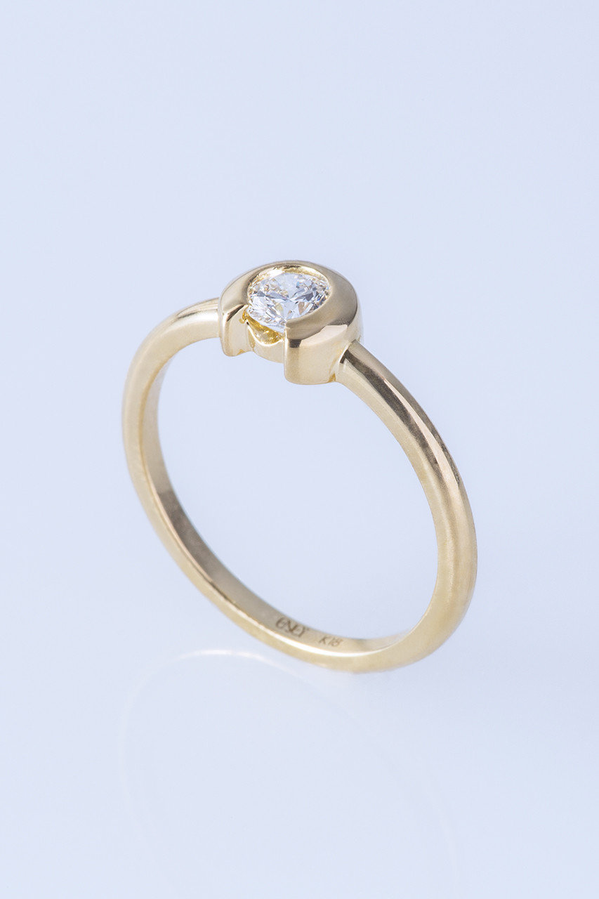ENEY BEZEL K18YG 0.23カラットリング (ゴールド, 11) エネイ ELLE SHOP ENEY BEZEL K18YG 0.23カラットリング (ゴールド, 11) エネイ ELLE SHOP