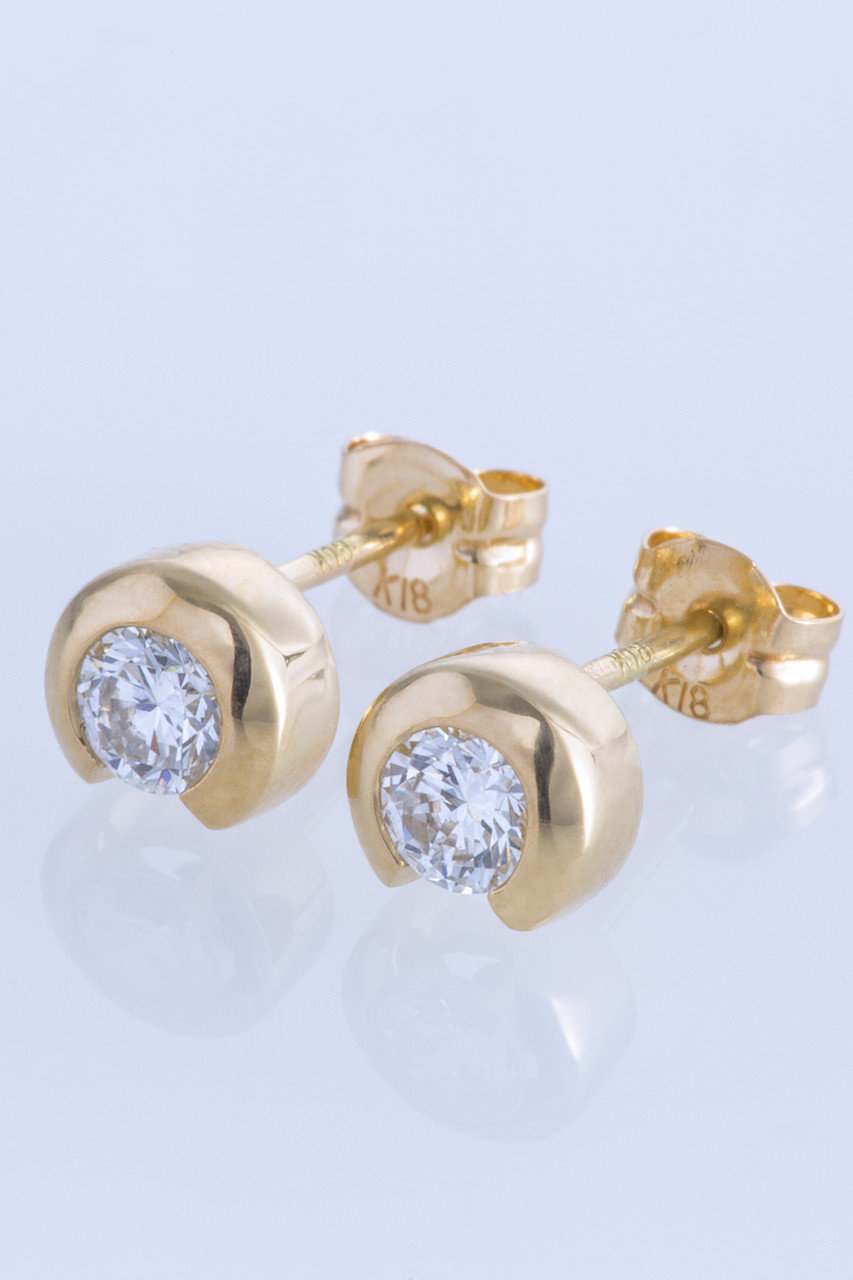 ENEY BEZEL K18YG 0.17カラットピアス (ゴールド, F) エネイ ELLE SHOP ENEY BEZEL K18YG 0.17カラットピアス (ゴールド, F) エネイ ELLE SHOP