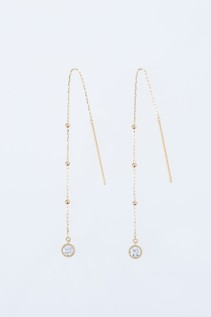 ENEY TSUTA K10ダイヤモンドチェーンピアス (イエローゴールド, F) エネイ ELLE SHOP ENEY TSUTA K10ダイヤモンドチェーンピアス (イエローゴールド, F) エネイ ELLE SHOP