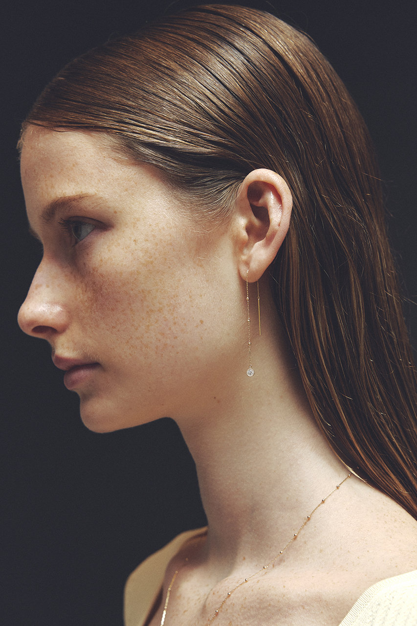 ENEY(エネイ)｜TSUTA K10ダイヤモンドチェーンピアス/イエローゴールド