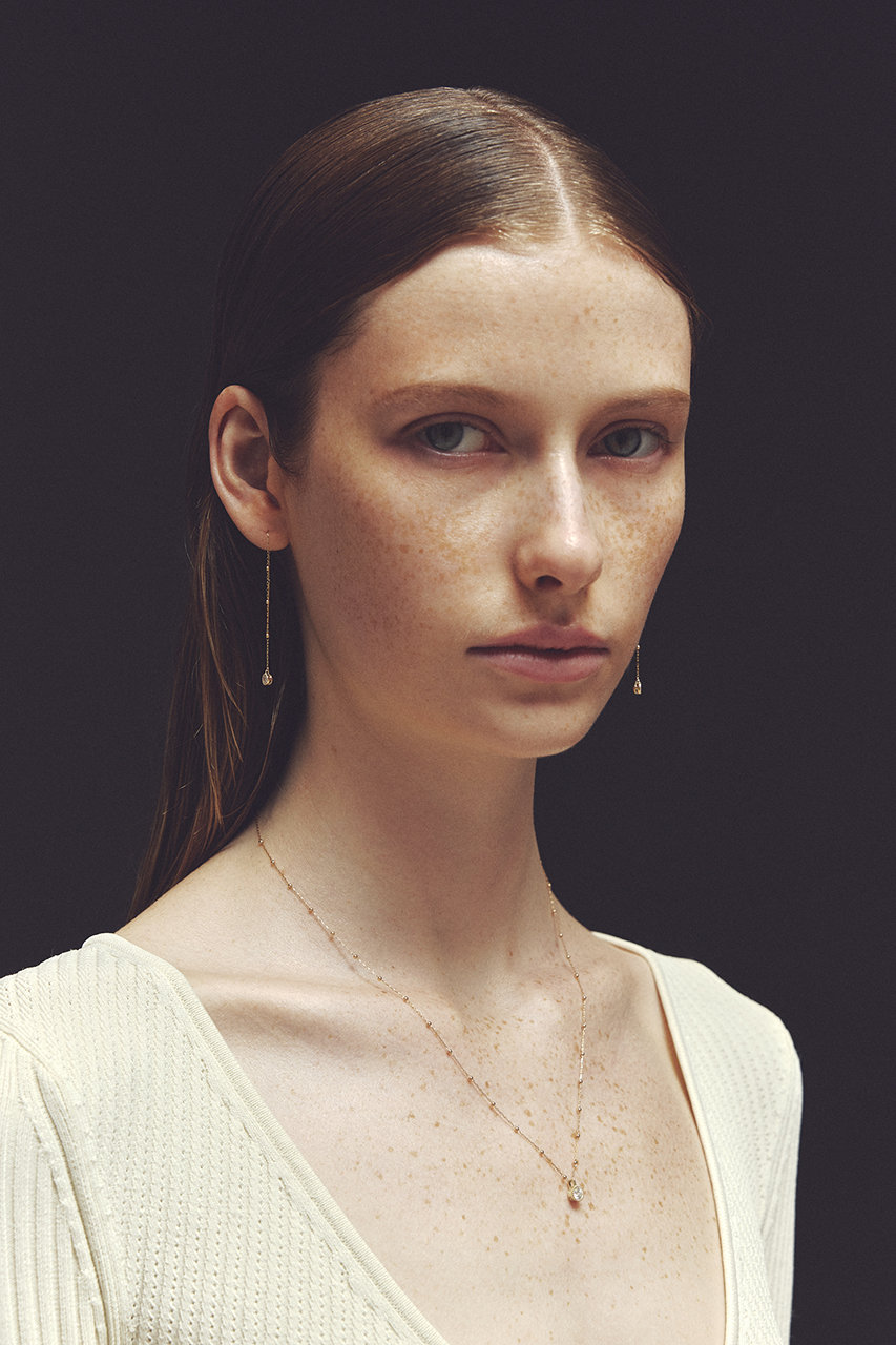 ENEY(エネイ)｜TSUTA K10ダイヤモンドチェーンピアス/イエローゴールド