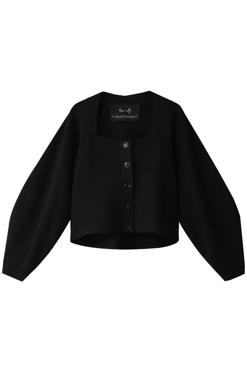 【Room no.8 BLACK】ROYAL RIB スクエアネックトップス