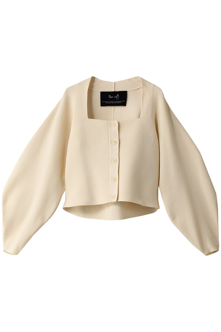 【Room no.8 BLACK】ROYAL RIB スクエアネックトップス