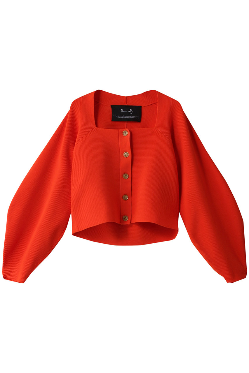 【Room no.8 BLACK】ROYAL RIB スクエアネックトップス