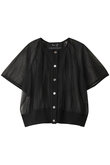 【Room no.8 BLACK】シースルードレープ ギャザー カーディガン