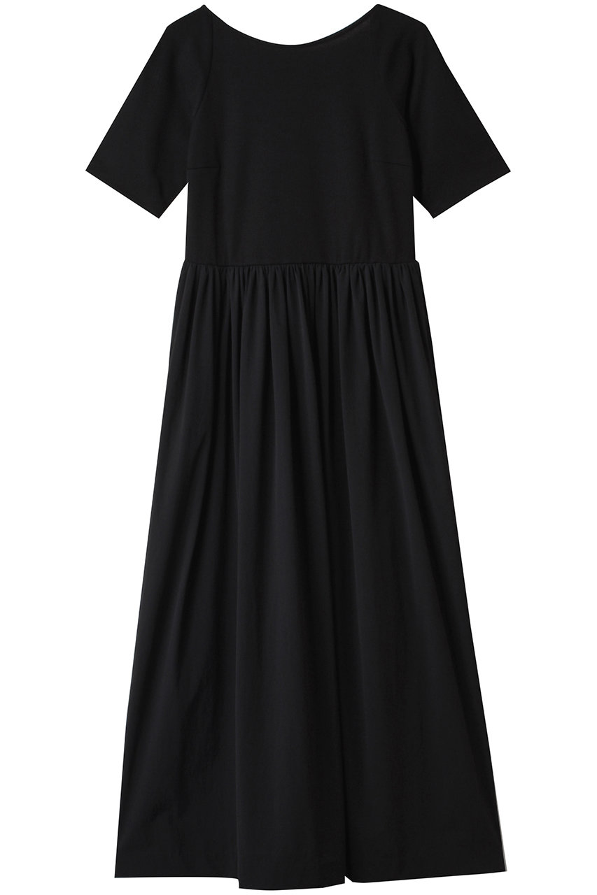 Room no.8 【Room no.8 BLACK】ジャージコンビギャザードレス (ブラック, 1) ルームエイト ELLE SHOP Room no.8 【Room no.8 BLACK】ジャージコンビギャザードレス (ブラック, 1) ルームエイト ELLE SHOP