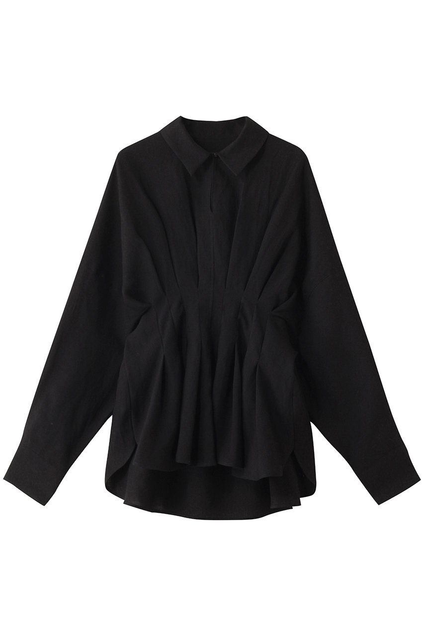 Room no.8 【Room no.8 BLACK】LINENポプリン タッキングプルオーバー (ブラック, 2) ルームエイト ELLE SHOP Room no.8 【Room no.8 BLACK】LINENポプリン タッキングプルオーバー (ブラック, 2) ルームエイト ELLE SHOP
