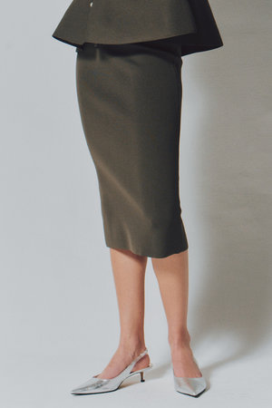 ルームエイト/Room no.8の【Room no.8 BLACK】ミラノリブ タイトスカート(110700/110703)