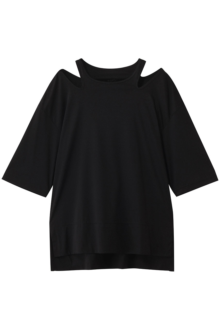 Room no.8 SMOOTH コットン ネックオープントップス (ブラック, F) ルームエイト ELLE SHOP Room no.8 SMOOTH コットン ネックオープントップス (ブラック, F) ルームエイト ELLE SHOP