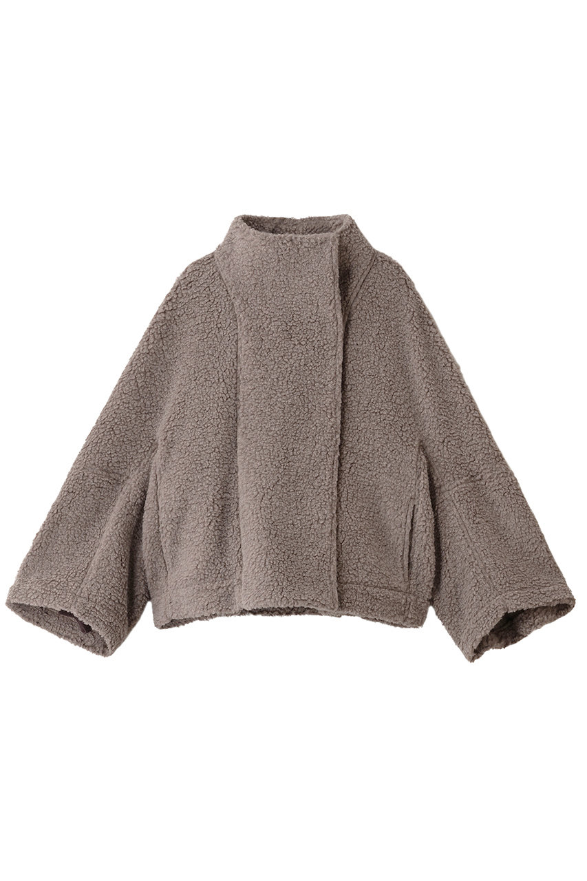 Room no.8 POODLE ハイネック ショート ドット コート (ライトブラウン, 2) ルームエイト ELLE SHOP Room no.8 POODLE ハイネック ショート ドット コート (ライトブラウン, 2) ルームエイト ELLE SHOP