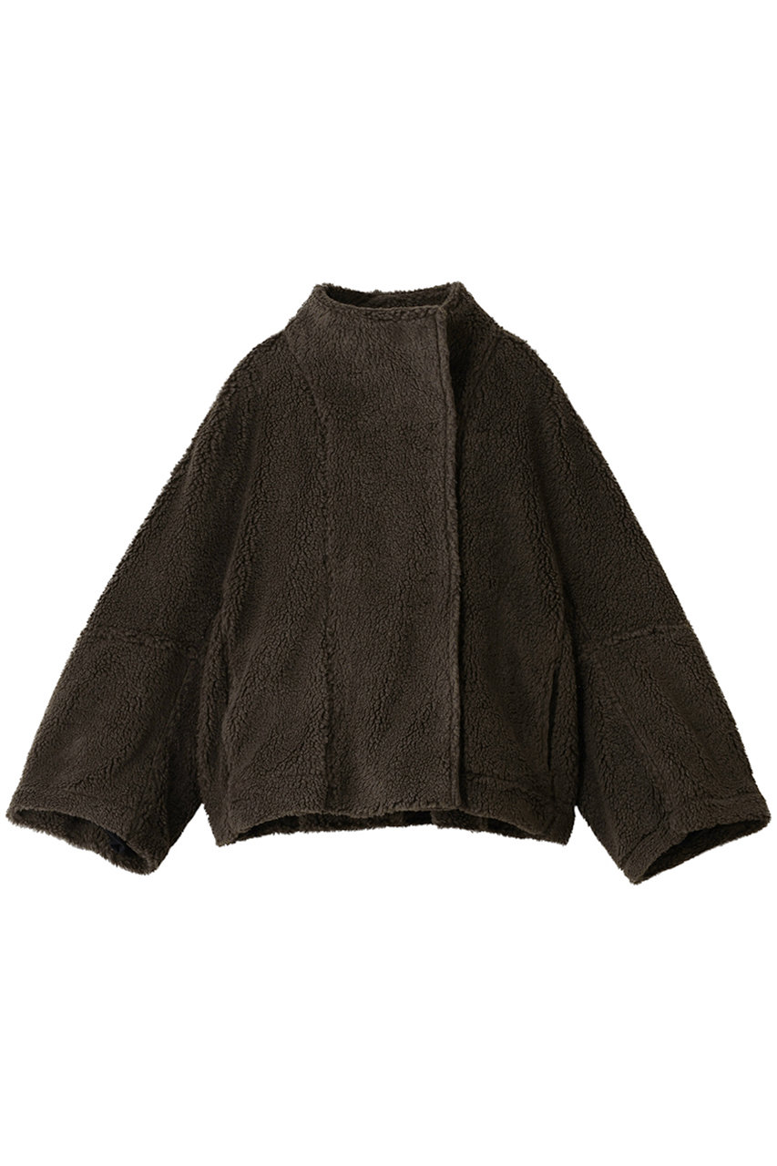 Room no.8 POODLE ハイネック ショート ドット コート (ブラウン, 1) ルームエイト ELLE SHOP Room no.8 POODLE ハイネック ショート ドット コート (ブラウン, 1) ルームエイト ELLE SHOP