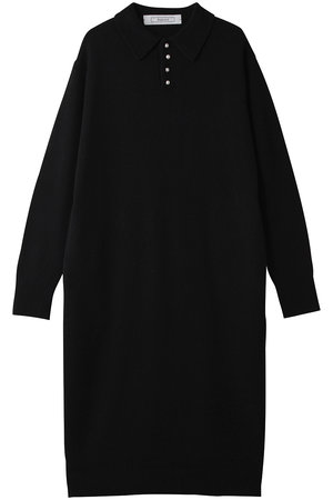 WOOL パールボタン ポロ ドレス