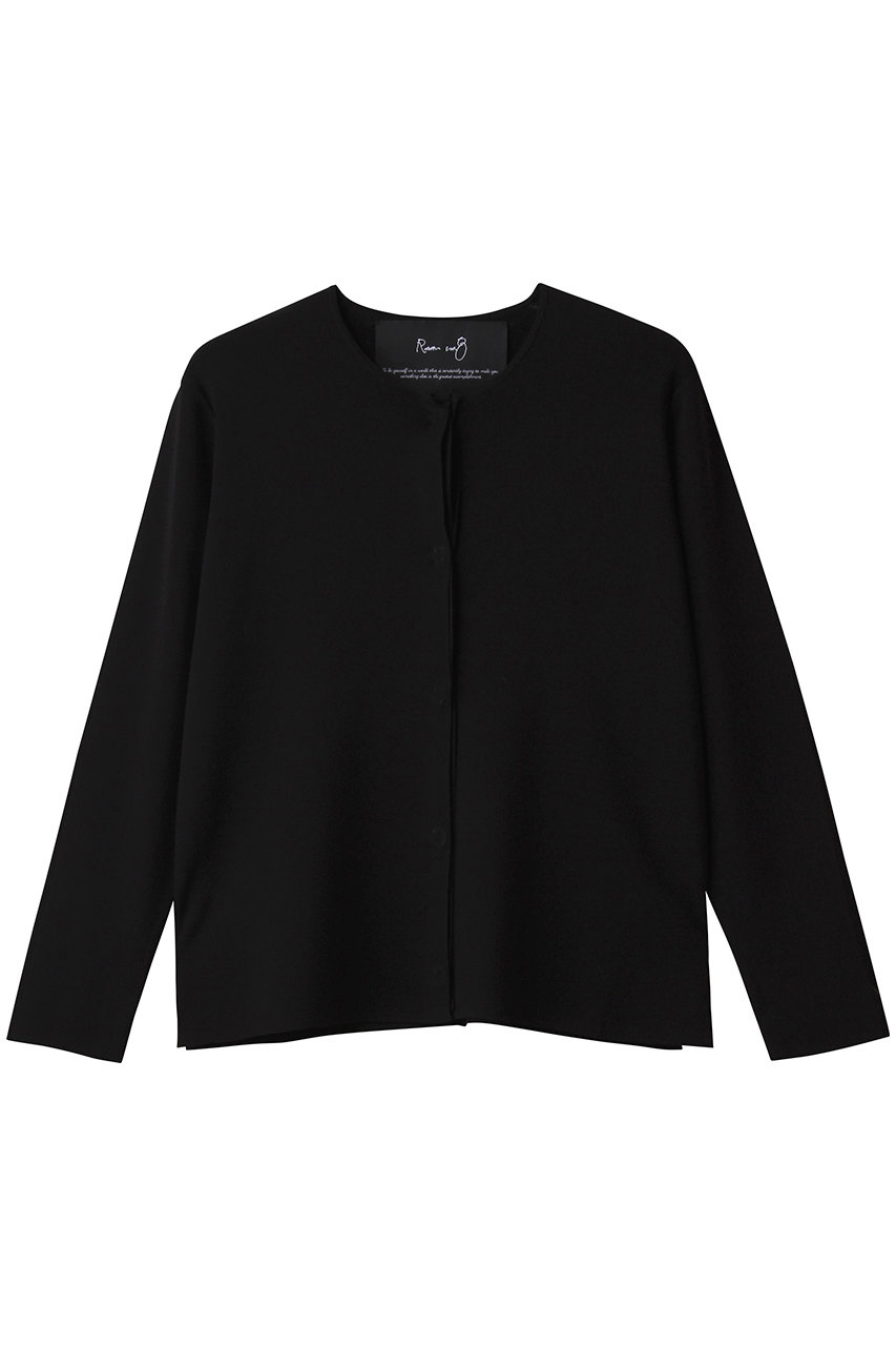Room no.8 【Room no.8 BLACK】NEEDLE スナップ クルーネック カーディガン (ブラック, F) ルームエイト ELLE SHOP Room no.8 【Room no.8 BLACK】NEEDLE スナップ クルーネック カーディガン (ブラック, F) ルームエイト ELLE SHOP