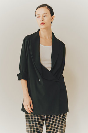 ルームエイト/Room no.8の【Room no.8 BLACK】TORO 2ボタン ドレープ シャツ ジャケット(110800/110801)