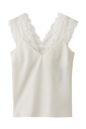 ルームエイト/Room no.8の【Room no.8 BLACK】VIN-SATIN  レース キャミ(110100/110101)