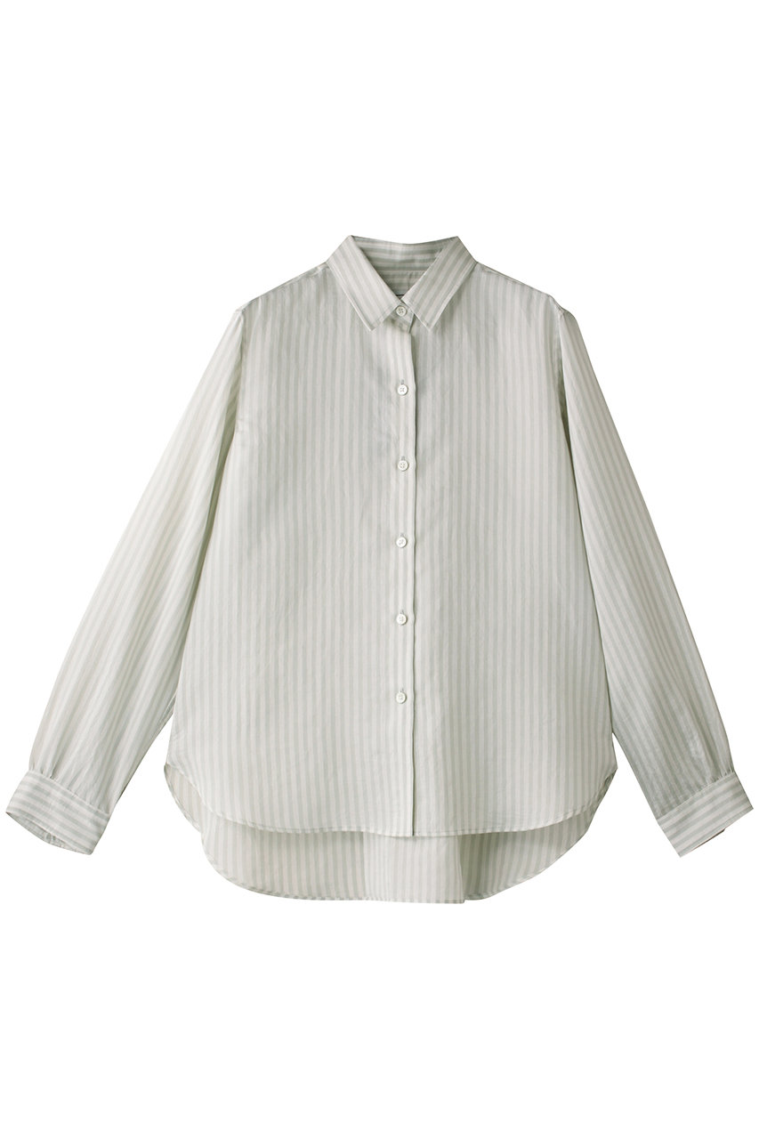Room no.8 セルロース レッグ ストライプシャツ (クリーム/ミント, 2) ルームエイト ELLE SHOP Room no.8 セルロース レッグ ストライプシャツ (クリーム/ミント, 2) ルームエイト ELLE SHOP