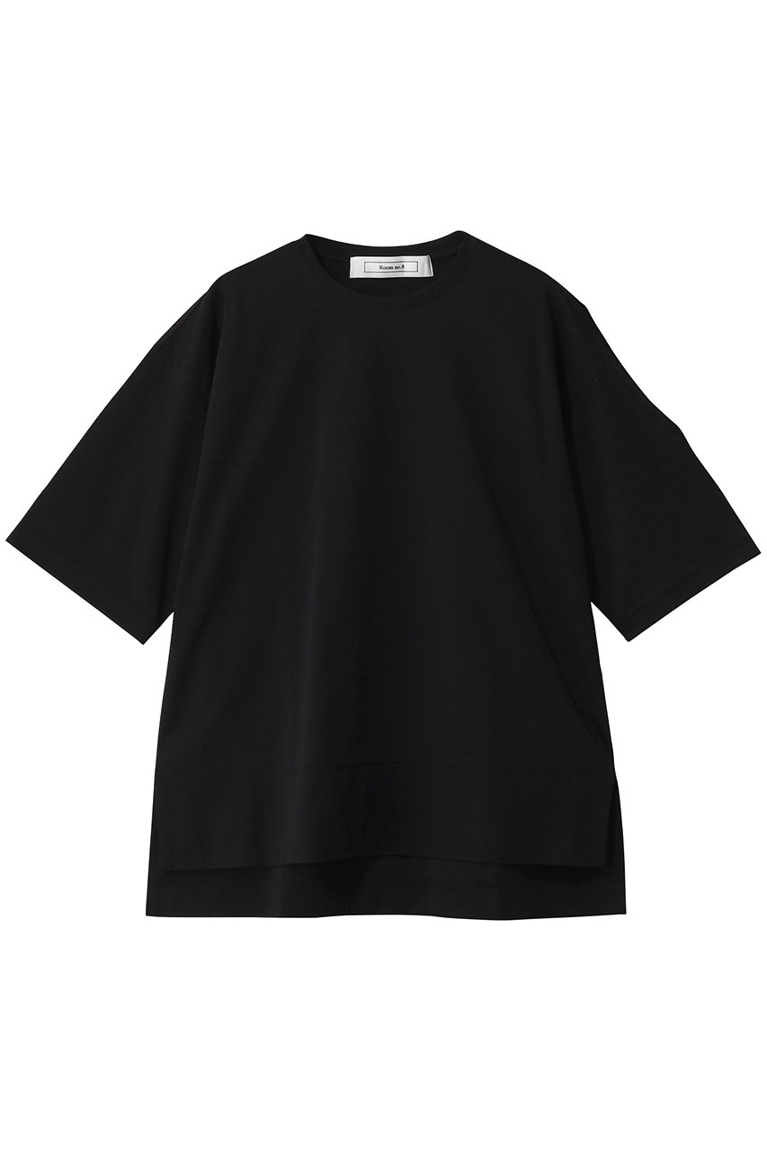Room no.8 スーピマコットン ショルダースリットトップス (ブラック, F) ルームエイト ELLE SHOP Room no.8 スーピマコットン ショルダースリットトップス (ブラック, F) ルームエイト ELLE SHOP