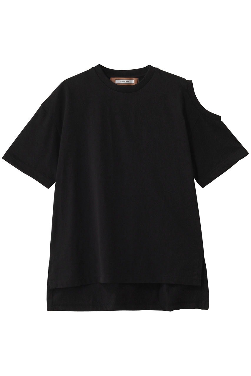 Room no.8 ファンクショナル コットン ショルダーオープントップス (ブラック, F) ルームエイト ELLE SHOP Room no.8 ファンクショナル コットン ショルダーオープントップス (ブラック, F) ルームエイト ELLE SHOP