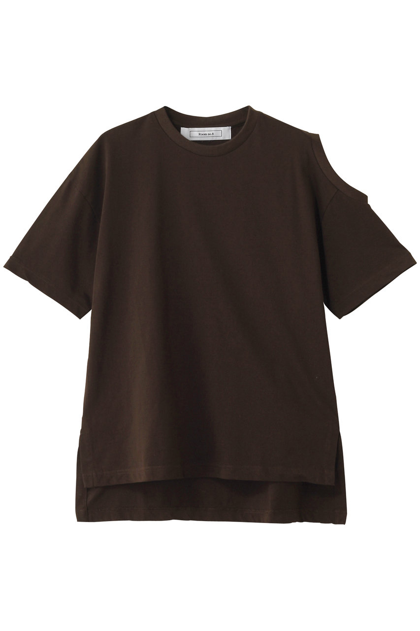 Room no.8 ファンクショナル コットン ショルダーオープントップス (ダークブラウン, F) ルームエイト ELLE SHOP Room no.8 ファンクショナル コットン ショルダーオープントップス (ダークブラウン, F) ルームエイト ELLE SHOP