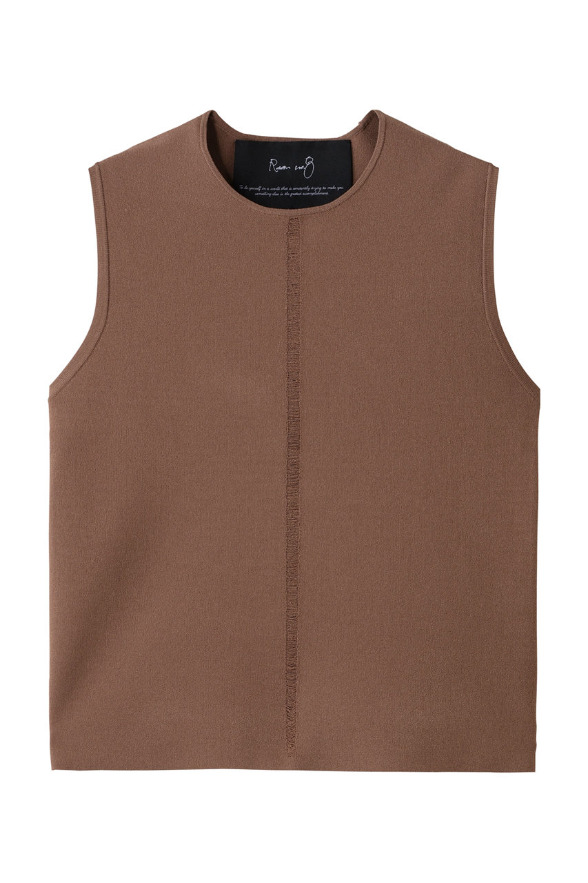 Room no.8 ニードル ノースリーブ トップス (ライトブラウン, F) ルームエイト ELLE SHOP Room no.8 ニードル ノースリーブ トップス (ライトブラウン, F) ルームエイト ELLE SHOP