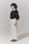 【Room no.8 BLACK】LINEN ROLLED パンツ ルームエイト/Room no.8