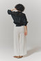 【Room no.8 BLACK】LINEN ROLLED パンツ ルームエイト/Room no.8