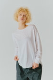 テンセル ラウンドヘム ロングスリーブ　Tシャツ