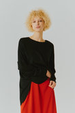 テンセル ラウンドヘム ロングスリーブ　Tシャツ