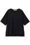 TENCEL ショルダー-スリット Tシャツ ルームエイト/Room no.8 ブラック