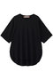 TENCEL ラウンドヘム ハーフスリーブ Tシャツ ルームエイト/Room no.8 ブラック