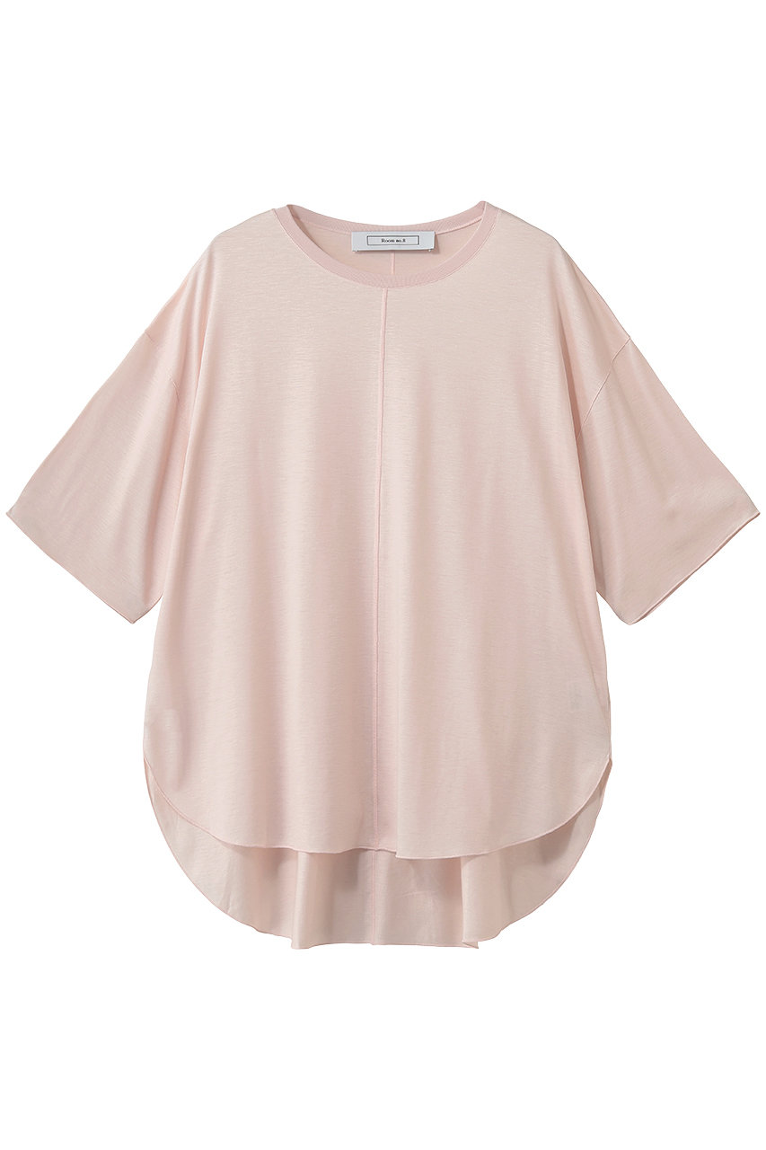 ルームエイト/Room no.8のTENCEL ラウンドヘム ハーフスリーブ Tシャツ(D ピンク/RMC-008)