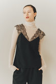 【Room no.8 BLACK】VIN SATIN ウィズレースキャミ