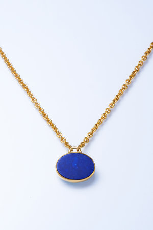 プラウ/PLOWの【予約販売】Oval ネックレス（ラピスラズリ/白蝶貝リバーシブル）(150200/150201)