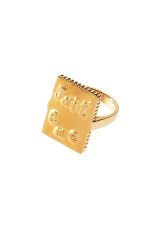 プラウ/PLOWの" Lettering Square リング"(150400/150401)