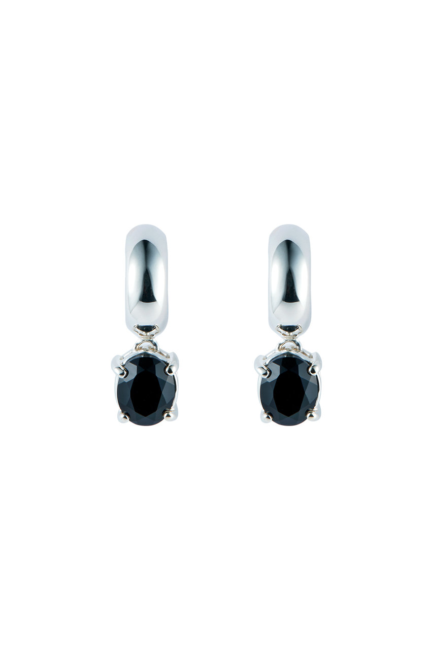 PLOW Sunny C Stone ピアス (シルバー/オニキス, F) プラウ ELLE SHOP PLOW Sunny C Stone ピアス (シルバー/オニキス, F) プラウ ELLE SHOP