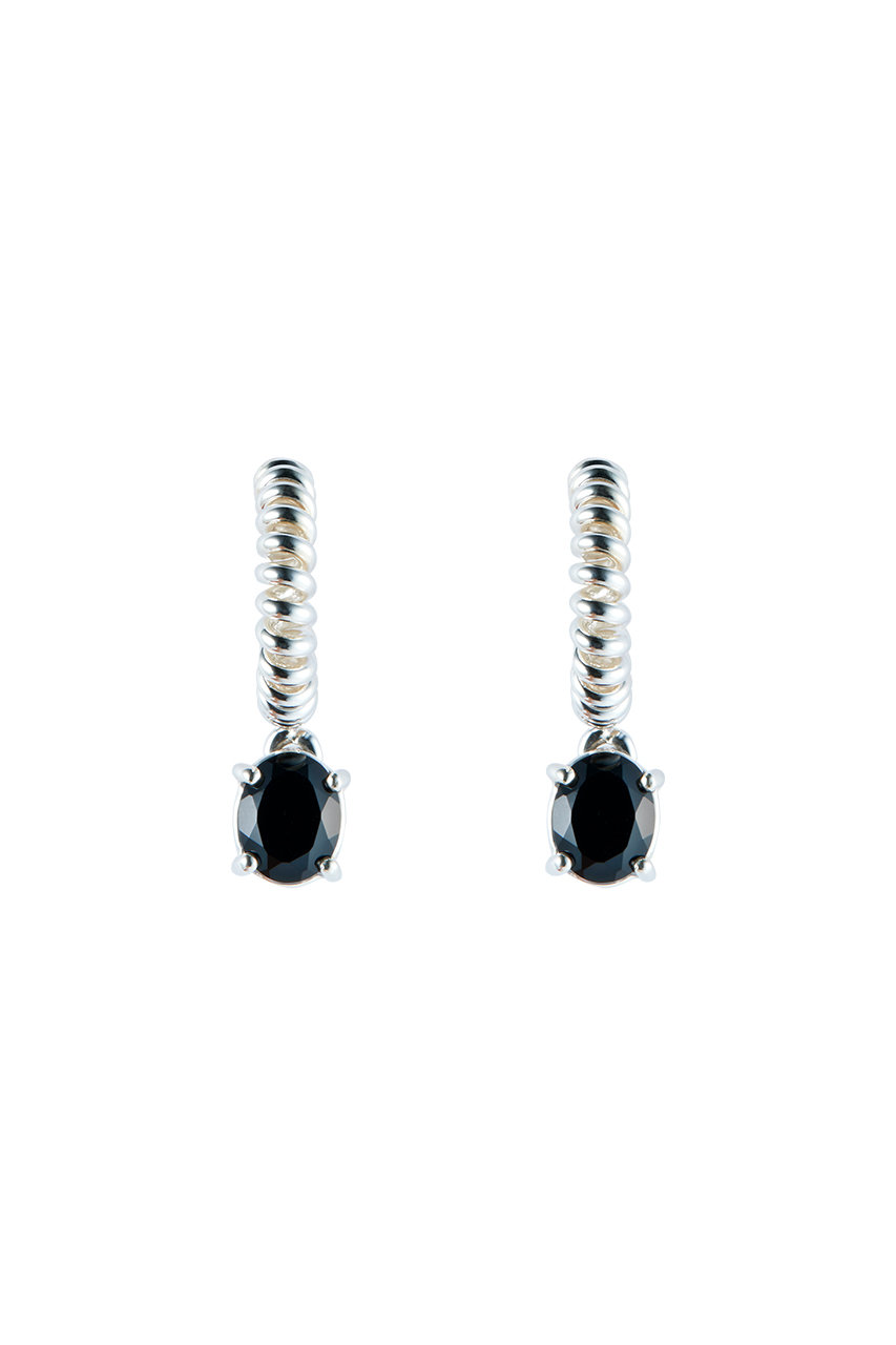 PLOW Spring Stone ピアス (シルバー/オニキス, F) プラウ ELLE SHOP PLOW Spring Stone ピアス (シルバー/オニキス, F) プラウ ELLE SHOP