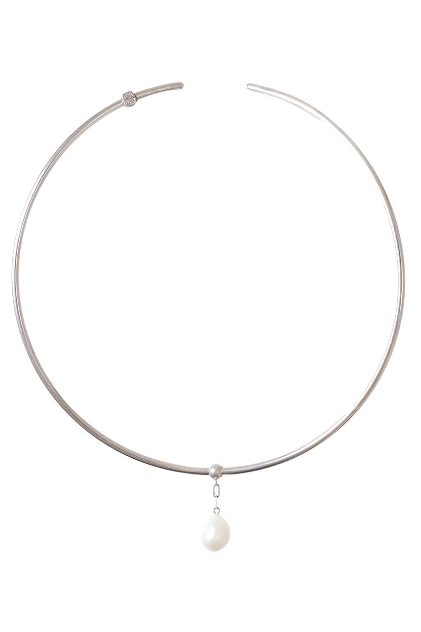 PLOW Pearlチェーンチャーム チョーカー (シルバー, F) プラウ ELLE SHOP PLOW Pearlチェーンチャーム チョーカー (シルバー, F) プラウ ELLE SHOP