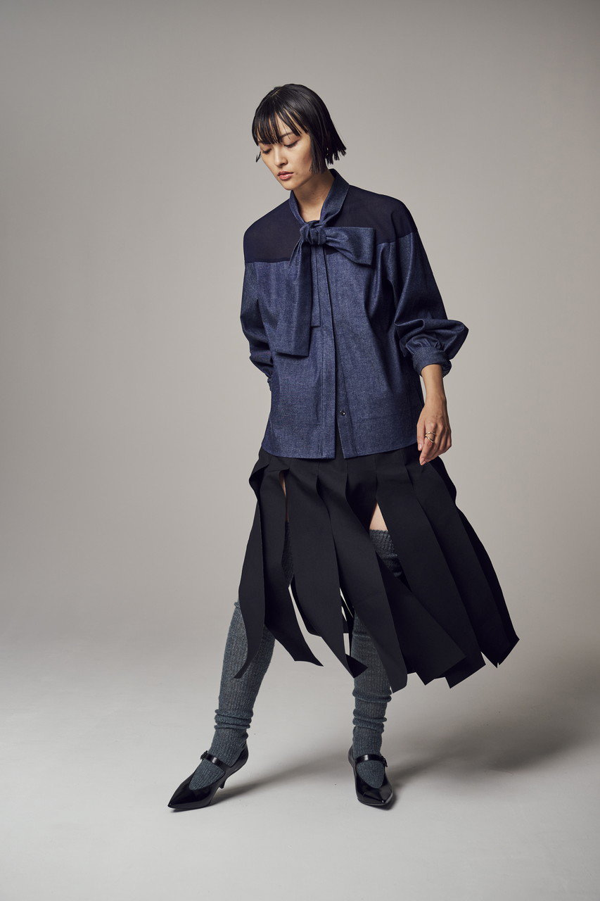 おちゃ213 TEECHI(ティーチ)｜「ハンサムデニムシャツ」/インディゴ の通販