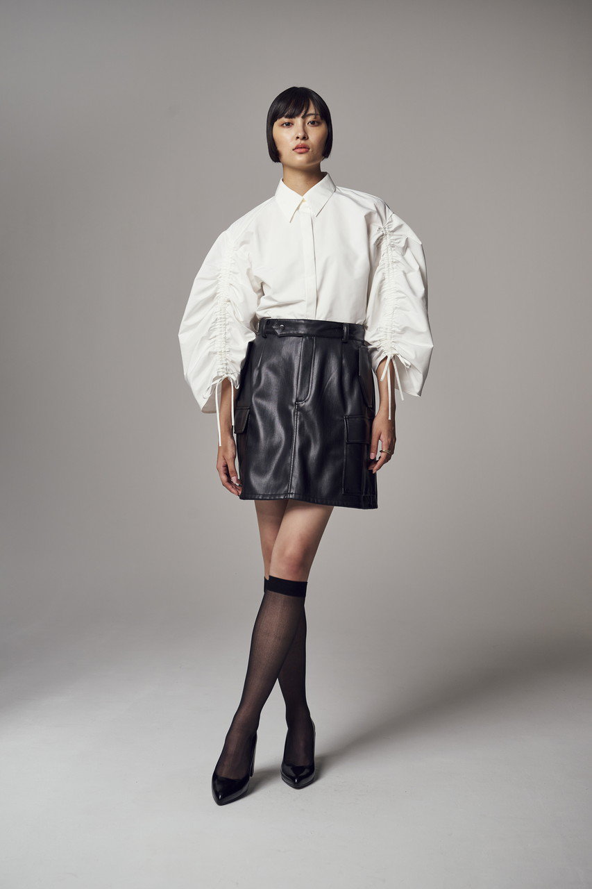 TEECHI(ティーチ)｜「エアバルーンブラウス」リッチタフタ/ホワイト の