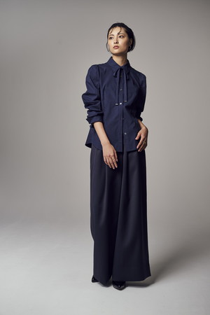 ティーチ/TEECHIの「スタンドアップブラウス」ソリッドコットン(110400/110403)