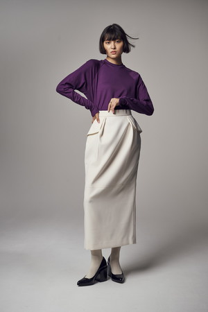 ティーチ/TEECHIの「ロングレッグペンシルスカート」スペリオウールミックス(110700/110703)