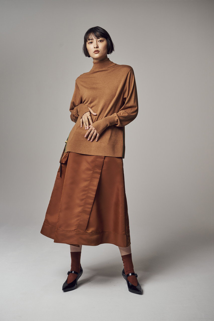 TEECHI コンタースカートパンツ キュロット 麻 リネン 36 ベージュ